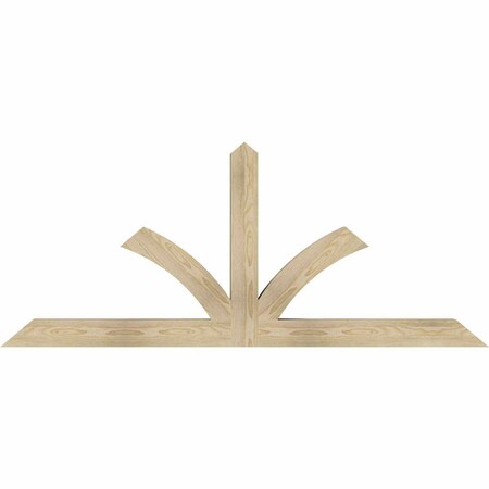 Ekena Millwork Richland Rough Sawn Timber Gable Bracket, Douglas Fir, 72"W x 30"H x 4"D x 4"F, 10/12 Pitch GBW072X30X0404RIC00RDF